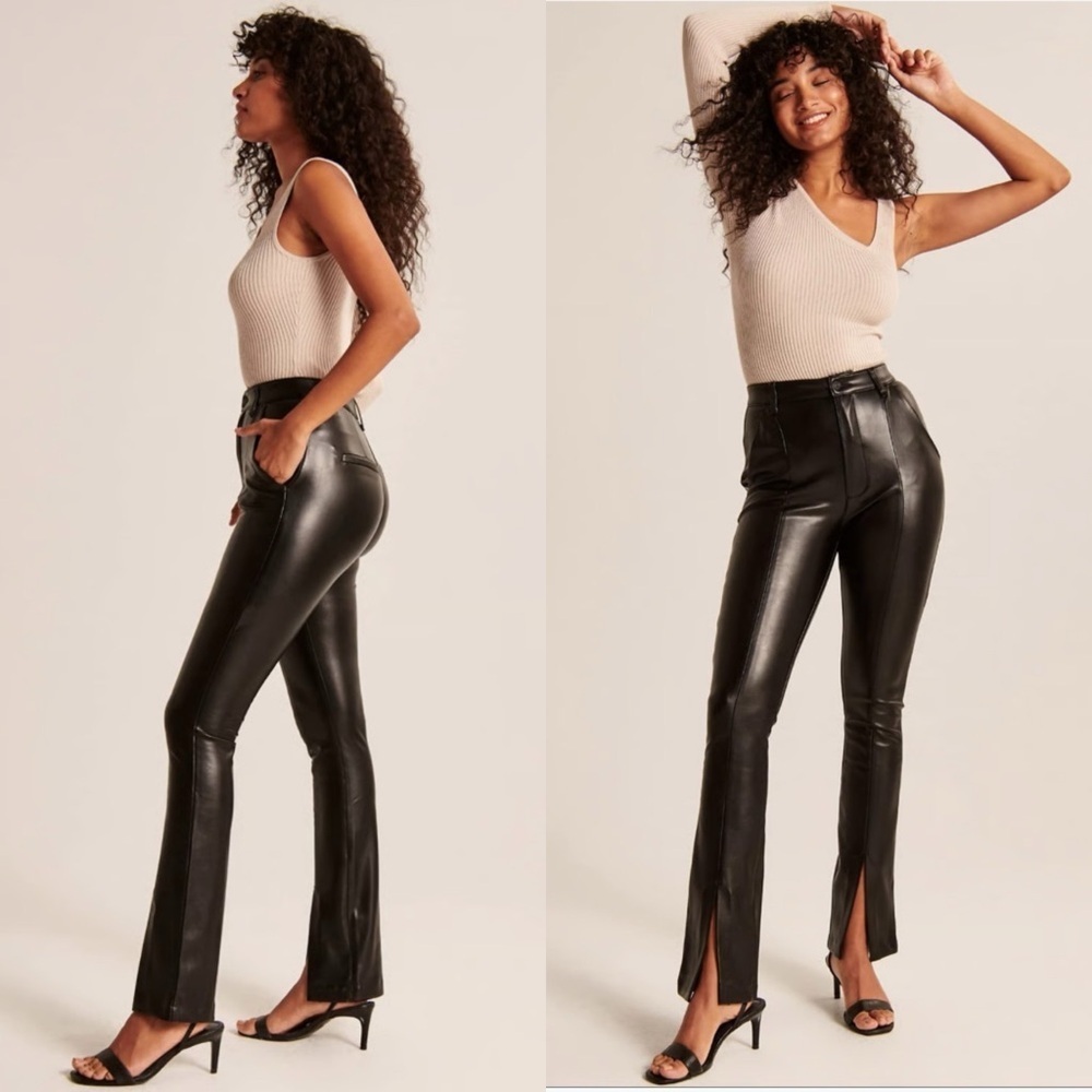 A & F The Skinny Ultra High Rise in Vegan Leather Size 0 Short